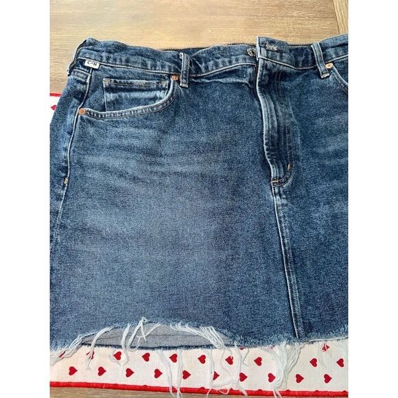 Citizens of Humanity Women's Mini Jean Skirt Plus Size 32W Blue Casual - Picture 5 of 10